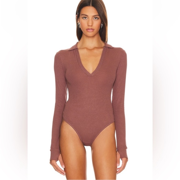 Free People Do It Right Bodysuit in Hickory Brown size XS NWT - Picture 5 of 7